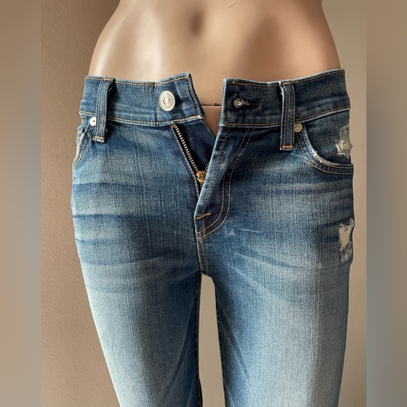 NWT 7 For All Mankind Jeans The Mid Rise Ankle Skinny - Picture 3 of 12